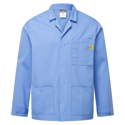 Portwest anti-static esd lab jacket with concealed stud