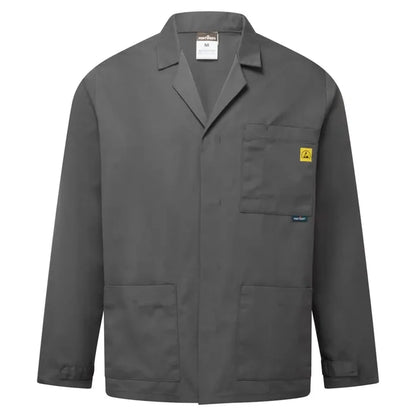 Portwest anti-static esd lab jacket with concealed stud
