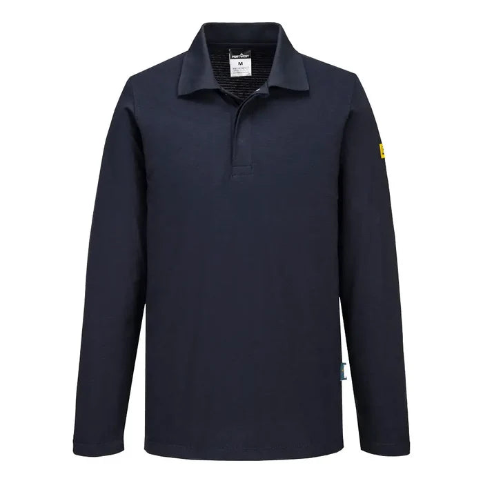 Portwest anti-static esd polo shirt l s high cotton workwear