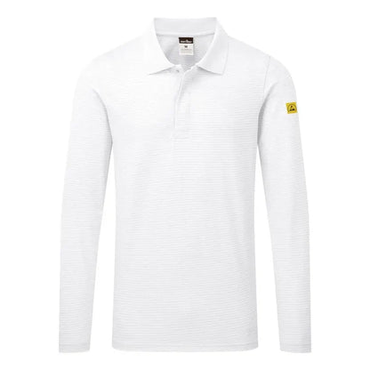Portwest anti-static esd polo shirt l s high cotton workwear
