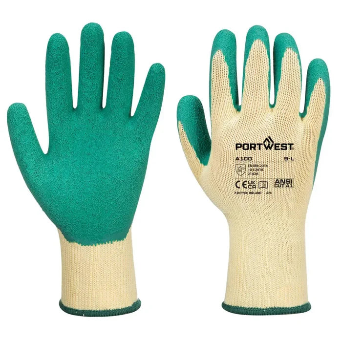 Portwest builders grip 10 gloves-a100 sold in packs 12 pairs