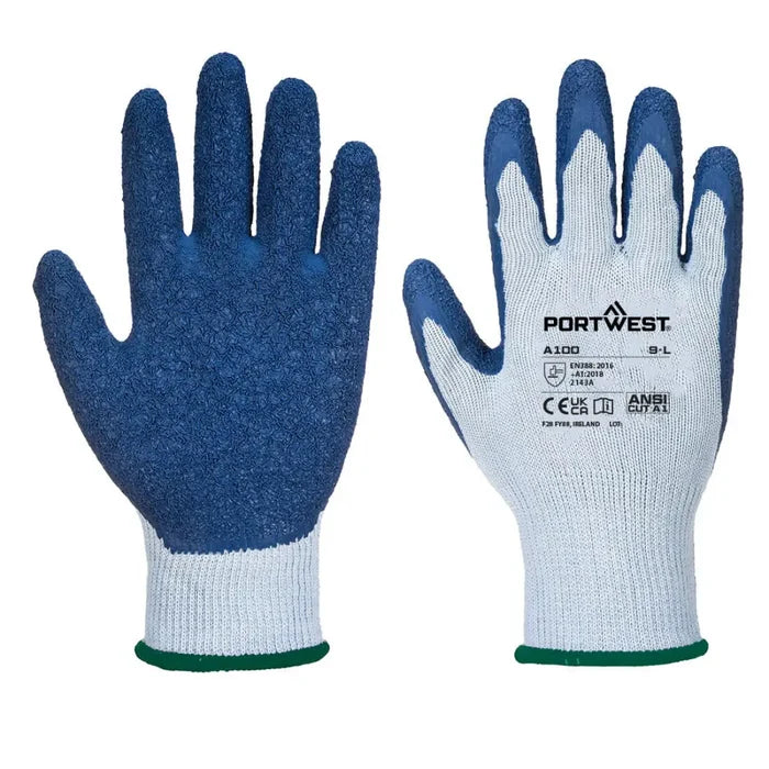 Portwest builders grip 10 gloves-a100 sold in packs 12 pairs
