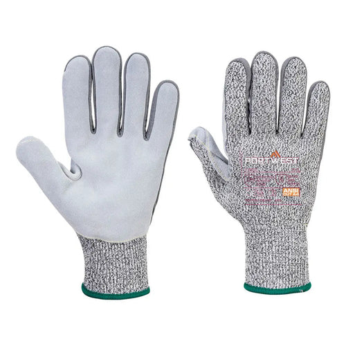 Portwest cut d13 leather palm glove - a630