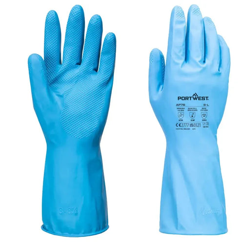 Portwest fd chemical b latex gauntlet for food processing