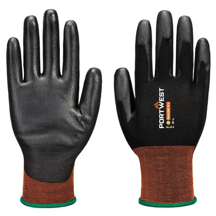 Portwest gp grip 21 pu coated precision handling gloves - a376 (pk12 prs)