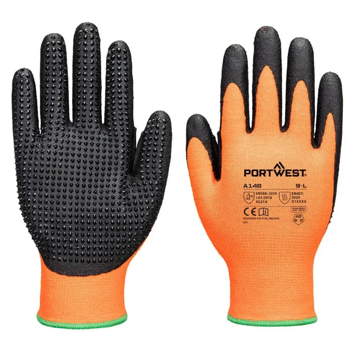 Portwest grip 13 nitrile high dotted handling glove-a148 (12pr)