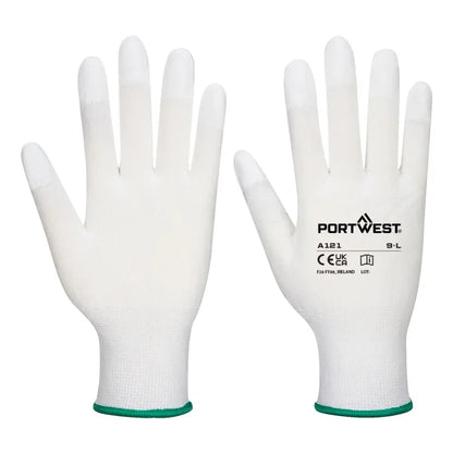 Portwest grip 13 pu fingertip glove assembly gloves -a121 (12prs)