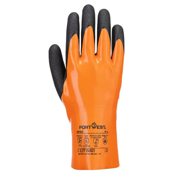 Portwest grip 15 nitrile double gauntlet for heavy duty work