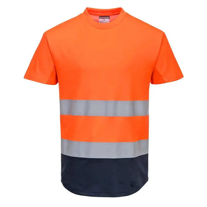 Portwest hi-vis mesh panel t-shirt s for workwear