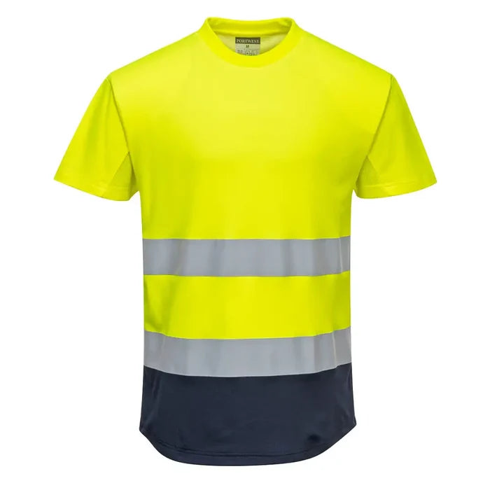 Portwest hi-vis mesh panel t-shirt s for workwear