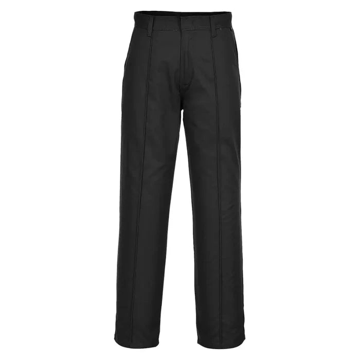 Portwest preston sewn in crease work trousers non scratch loose fit - 2885