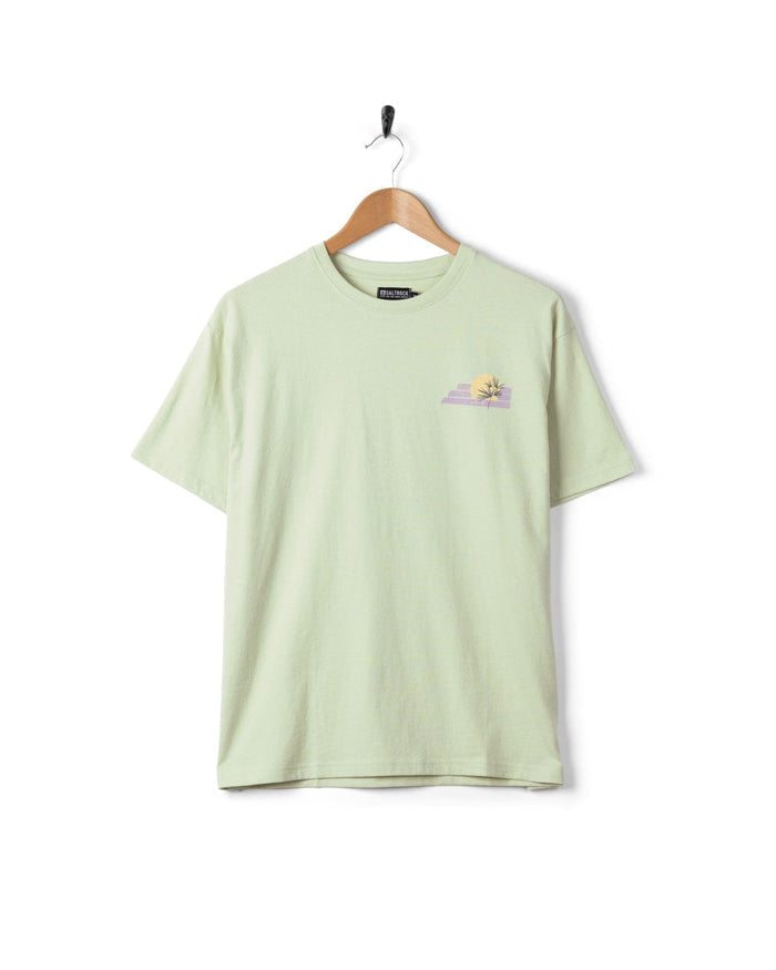 Poster Location Wales Womens Oversized Short Sleeve T-Shirt in Light Green