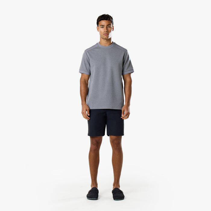 Premium Pleat T-Shirt | Mid Grey