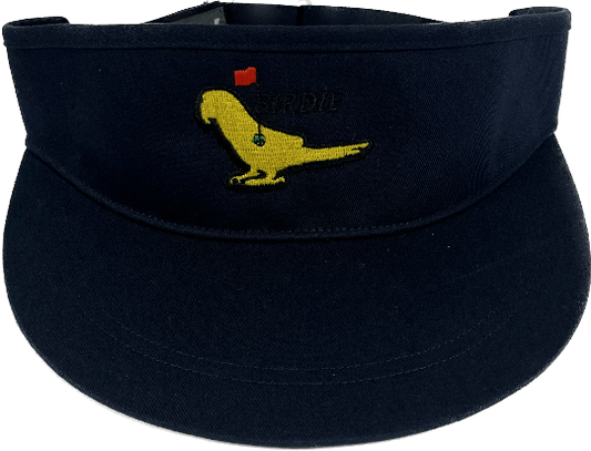 Parrot Surf Shop PSS 715 Birdie Visor navy curved brim golf visor