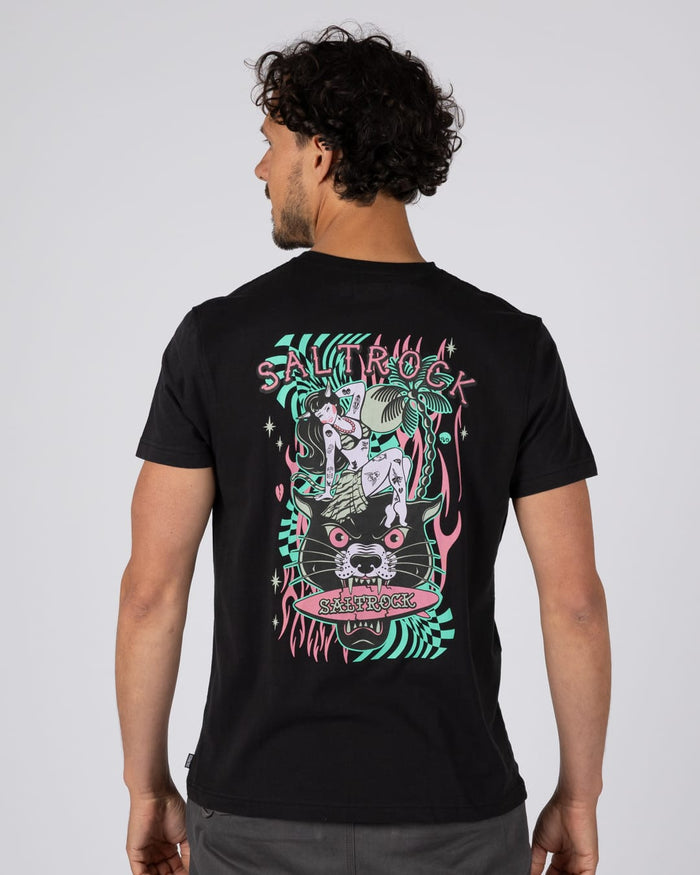 Purfect Warp Mens Short Sleeve T-Shirt in Black