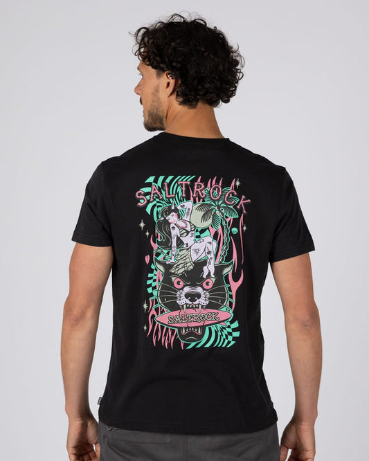 Purfect Warp Mens Short Sleeve T-Shirt in Black