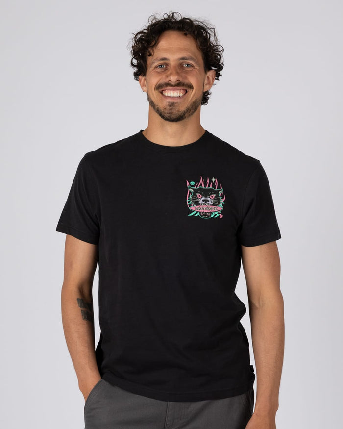 Purfect Warp Mens Short Sleeve T-Shirt in Black