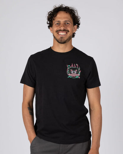 Purfect Warp Mens Short Sleeve T-Shirt in Black