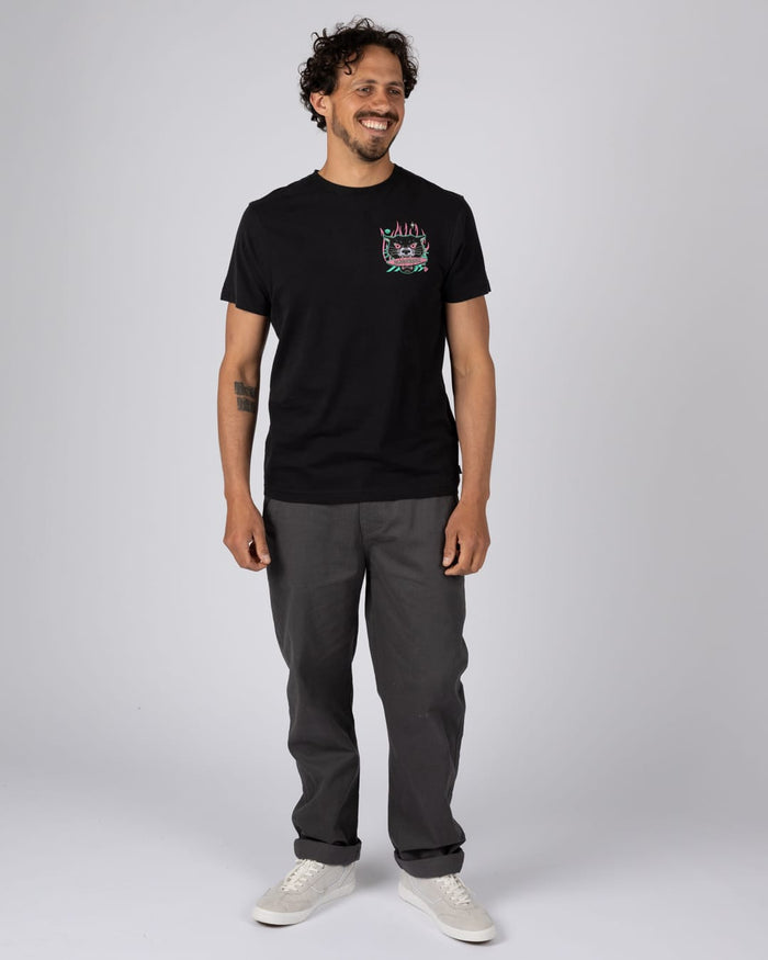 Purfect Warp Mens Short Sleeve T-Shirt in Black
