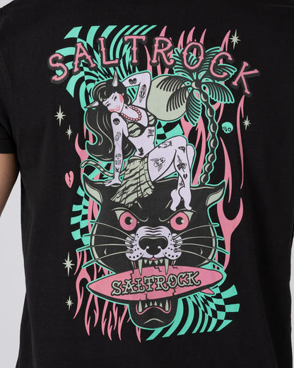 Purfect Warp Mens Short Sleeve T-Shirt in Black