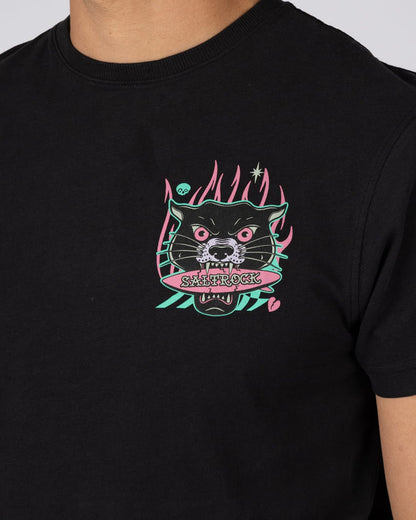 Purfect Warp Mens Short Sleeve T-Shirt in Black