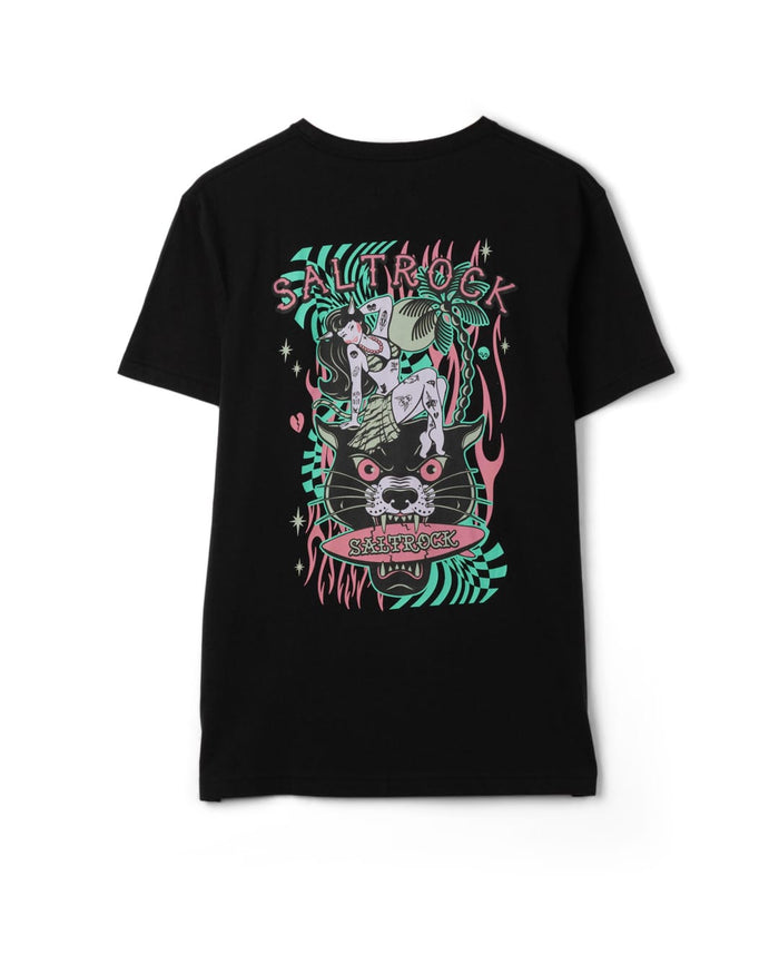 Purfect Warp Mens Short Sleeve T-Shirt in Black