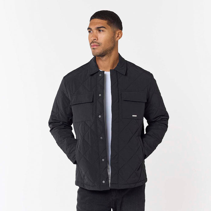Quilted Overshirt Jacket | Black