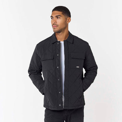 Quilted Overshirt Jacket | Black