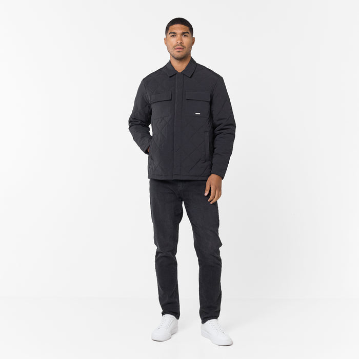 Quilted Overshirt Jacket | Black
