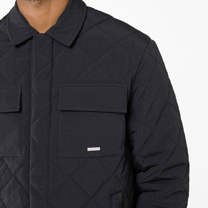 Quilted Overshirt Jacket | Black