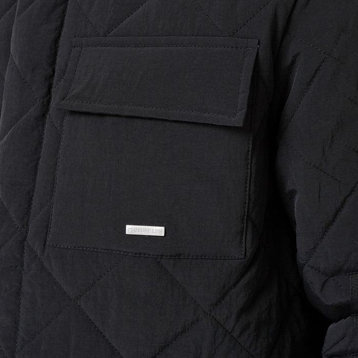 Quilted Overshirt Jacket | Black