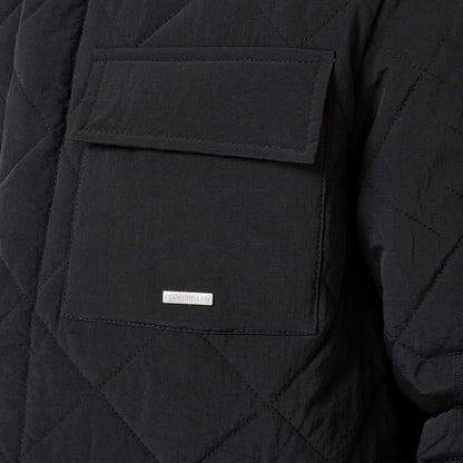 Quilted Overshirt Jacket | Black