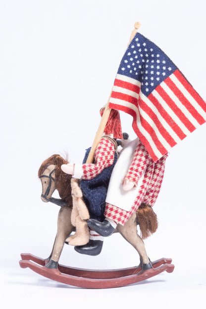 Raggedy Ann & Andy Dolls on Rocking Horse