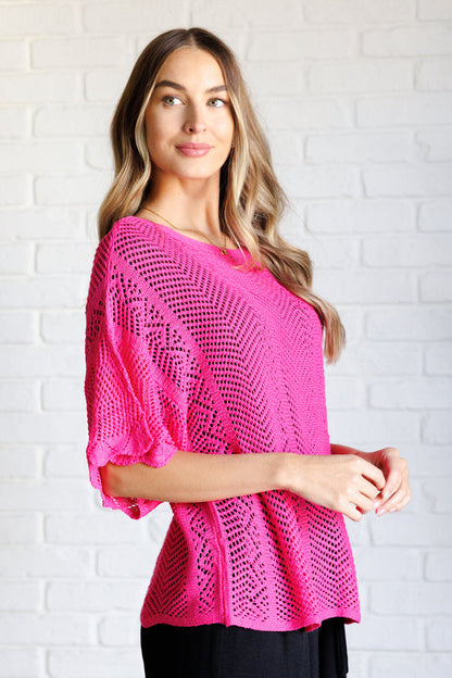 Rather Eventful Open Knit Top