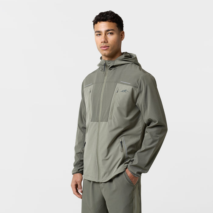 Reflective Detail Colourblock Jacket | Khaki