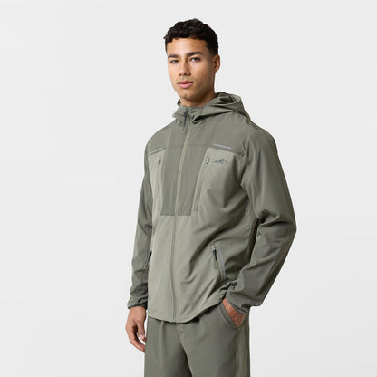 Reflective Detail Colourblock Jacket | Khaki