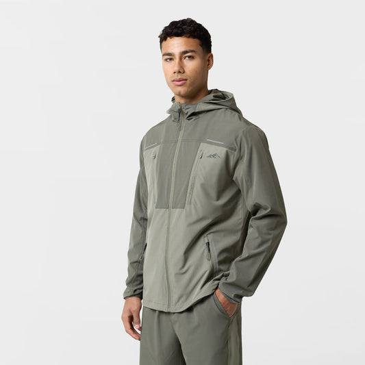 Reflective Detail Colourblock Jacket | Khaki