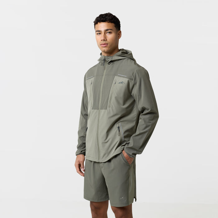 Reflective Detail Colourblock Jacket | Khaki