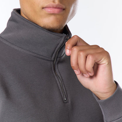 Relaxed Fit 1/4 Zip Fleece |  Dark Grey