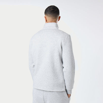 Relaxed Fit 1/4 Zip Fleece |  Grey Marl