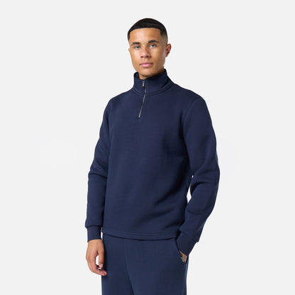 Relaxed Fit 1/4 Zip Fleece |  Navy