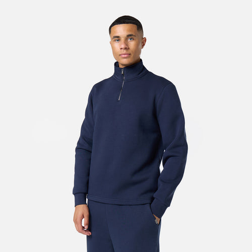 Relaxed Fit 1/4 Zip Fleece |  Navy