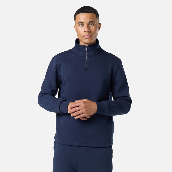 Relaxed Fit 1/4 Zip Fleece |  Navy