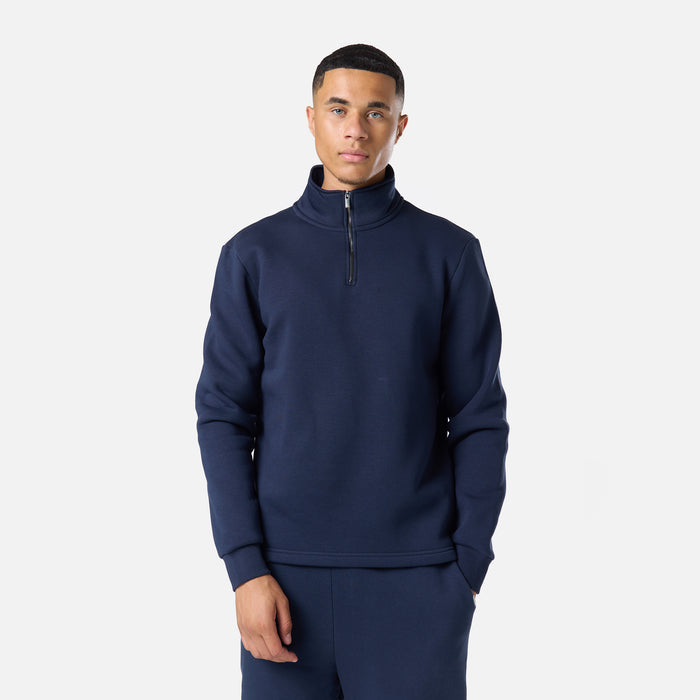 Relaxed Fit 1/4 Zip Fleece |  Navy