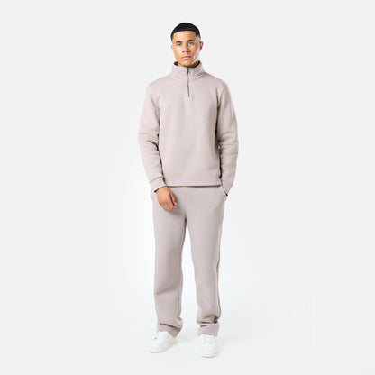 Relaxed Fit 1/4 Zip Fleece |  Stone