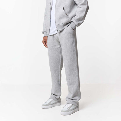 Straight leg tracksuit bottoms in grey marl