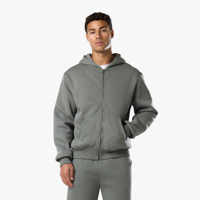 Men's zip up hoodie in Khaki
