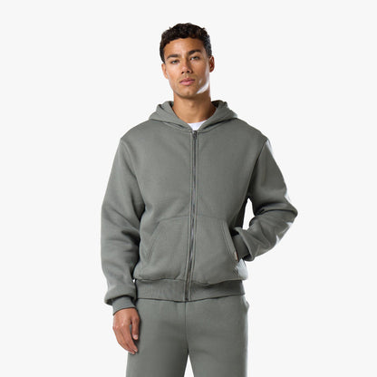 Men's zip up hoodie in Khaki