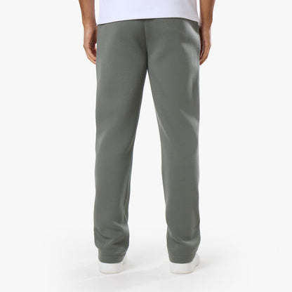 Rear view of relaxed fit khaki tracksuit bottoms