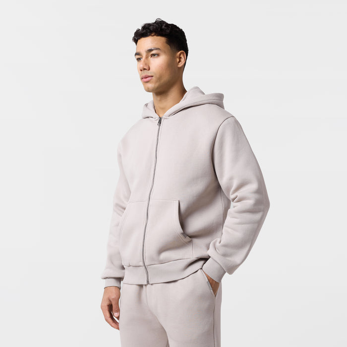 Relaxed Fit FZ Open Hem Tracksuit | Sand